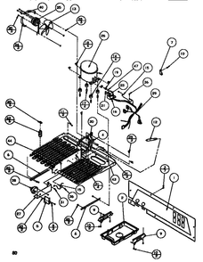 Machine Compartment Diagram and Parts List for SBDT520M-P1164101W  Amana Refrigerator