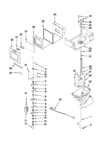 Motor And Ice Container Parts Diagram and Parts List for MFT2771WEM2  Maytag Refrigerator