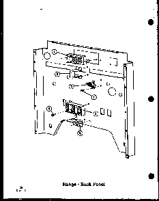 Range - Back Panel Diagram and Parts List for ADM-1B-P85548-2S  Amana Range