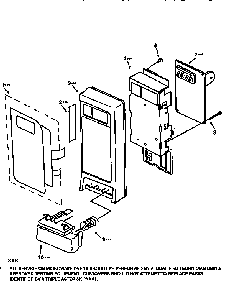 Control Panel Diagram and Parts List for 56568480790  Kenmore Microwave