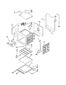 Lower Oven Parts Diagram and Parts List for JJW2830WB00  Jenn-Air Wall Oven