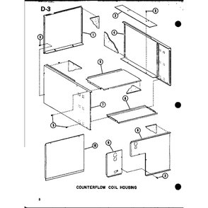 Counterflow Coil Housing Diagram and Parts List for CFC36AOM-A P67487-5C Amana Air Conditioner
