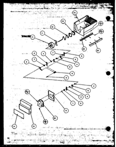 Crushed Ice Bucket Diagram and Parts List for SBD20MW-P1120201WW  Amana Refrigerator