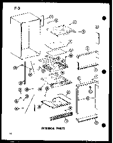 Interior Parts Diagram and Parts List for TL20F-P75288-15W  Amana Refrigerator