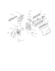 8 Cube Compact Ice Maker Diagram and Parts List for BX22A2W-P1161606WW  Amana Refrigerator