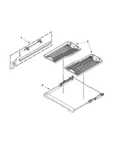 Third Level Rack And Track Parts Diagram and Parts List for JDB8700AWS1  Jenn-Air Dishwasher