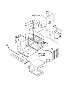 Upper Oven Parts Diagram and Parts List for MEW7630AB01  Maytag Wall Oven