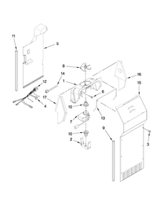 Air Flow Parts Diagram and Parts List for ASD2522WRS07  Amana Refrigerator