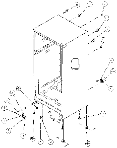 Cabinet Parts Diagram and Parts List for 85978-P1117003W  Amana Refrigerator