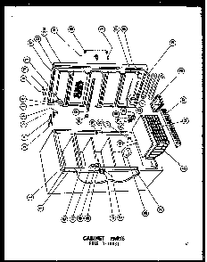 Cabinet Parts Diagram and Parts List for EU18F P60117-8W Amana Freezer