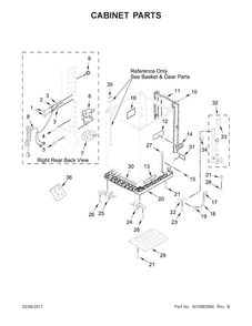 Part Location Diagram of W10883617 Whirlpool RETAINER