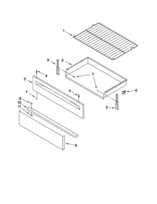 Drawer & Broiler Parts Diagram and Parts List for MGR7661WB0  Maytag Range