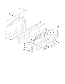 Control Panel Parts Diagram and Parts List for MER8775AB0  Maytag Range
