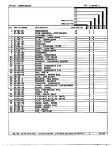 Compressor Page 2 Diagram and Parts List for HMG211470  Admiral Refrigerator