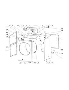 Cabinet Parts Diagram and Parts List for MXS20PDATS  Maytag Washer