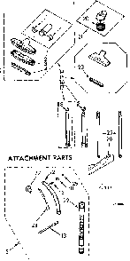 Attachment Parts Diagram and Parts List for 11625931  Kenmore Canister Vacuum