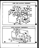 LOWER OVEN ELECTRICAL COMPONENTS Diagram and Parts List for RVP397  Caloric Microwave Oven Combo