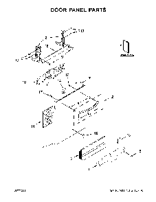 Door Panel Parts Diagram and Parts List for 66514799N512  Kenmore Dishwasher