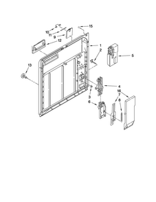 Inner Door Parts Diagram and Parts List for MDB3601BWS1  Maytag Dishwasher