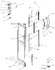 Freezer Door Hinge And Trim Diagram and Parts List for SSD25NB-P1162409W  Amana Refrigerator
