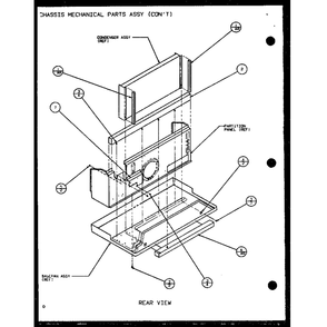 Chassis Mechanical Parts Assy 2 Diagram and Parts List for PTC12400EC P9872415R Amana Air Conditioner