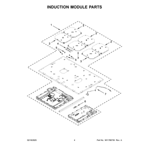 Induction Module Parts Diagram and Parts List for JPIGC748RL00  Jenn-Air Range