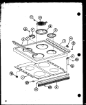 Part Location Diagram of R0199320 Whirlpool SURFACE ELEM MEDALLION