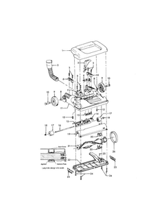 Hood And Agitator Diagram and Parts List for U5457-900  Hoover Upright Vacuum