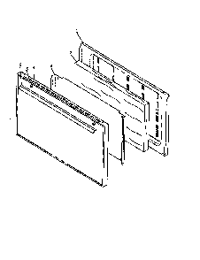 Solid Panel Door-see Note For Specific Models Covered Diagram and Parts List for SNK26AA0 P1142988NW Amana Range