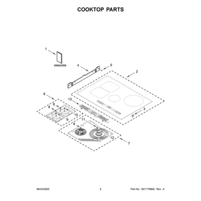 Part Location Diagram of W11754123 Whirlpool Quick Start Guide