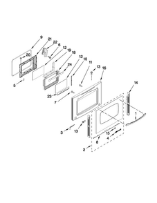 Door Parts Diagram and Parts List for JGS8850CDS02  Jenn-Air Range