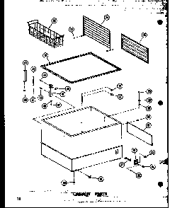 Cabinet Parts Diagram and Parts List for C11W P60330-9W Amana Freezer
