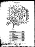 CABINET SECTION Diagram and Parts List for FDU158  Amana Range