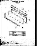 STORAGE DRAWER - DOOR SECTION Diagram and Parts List for FDU146  Amana Range