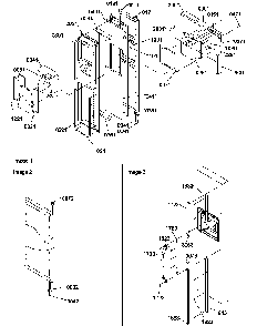 Freezer Door Diagram and Parts List for SGD521SW-P1197103WW  Amana Refrigerator