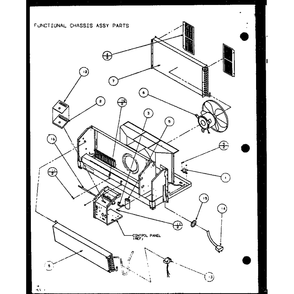 Functional Chassis Assy Parts 2 Diagram and Parts List for PTC12400EC P9872415R Amana Air Conditioner