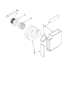Blower Unit Parts Diagram and Parts List for JGD3430WS00  Jenn-Air Cooktop