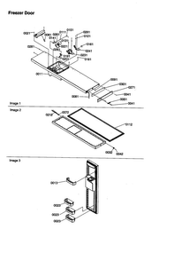 Freezer Door Diagram and Parts List for SBD21VE-P1315502WE  Amana Refrigerator