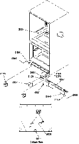 Insulation & Roller Assembly Diagram and Parts List for BR22VW-P1321505WW  Amana Refrigerator