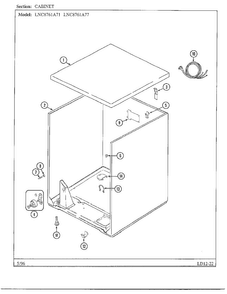 Cabinet Diagram and Parts List for LNC-8761A77  Maytag Dryer