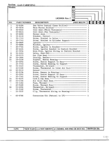 Gas Carrying Page 3 Diagram and Parts List for 8440A REV C Norge Dryer
