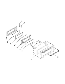 Upper Door Parts Diagram and Parts List for MGT8820DS05  Maytag Range