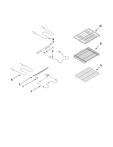 Rack And Element Parts Diagram and Parts List for MER6875BAS18  Maytag Range