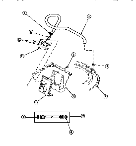 Inlet Hose, Fill Hose And Mixing Valve Mounting Bracket Diagram and Parts List for CW8202W2-PCW8202W2B  Crosley Washer