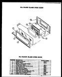 ALL BLACK GLASS OVEN DOOR Diagram and Parts List for EJS306  Caloric Range