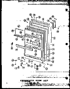 Refrigerator Door Assy 20 Cu. Ft. Diagram and Parts List for T16N-C-P60236-42WC  Amana Refrigerator
