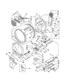 Bulkhead Parts Diagram and Parts List for MEDB850YW2  Maytag Dryer