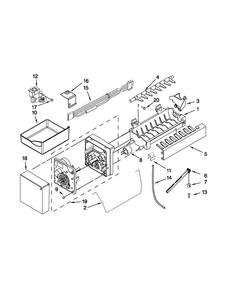 Ice Maker Diagram and Parts List for JFC2089WTB9  Jenn-Air Refrigerator