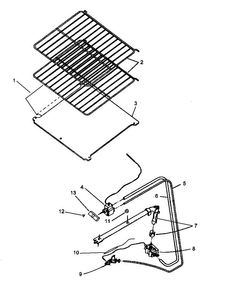 Oven Components Diagram and Parts List for RBK28FG0 P1143035NW Amana Range