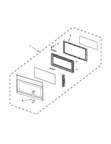 Door Parts Diagram and Parts List for MMV1174DH2  Maytag Microwave